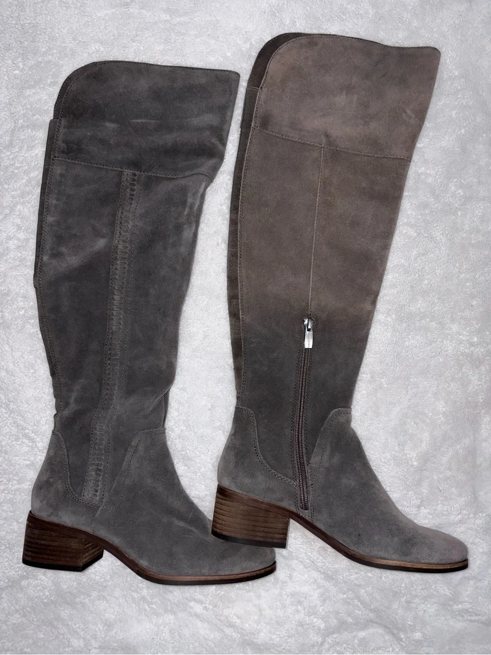 Vince Camuto Gray Suede Over-the-Knee Boots